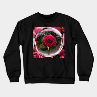 Rose in the glass ball Crewneck Sweatshirt